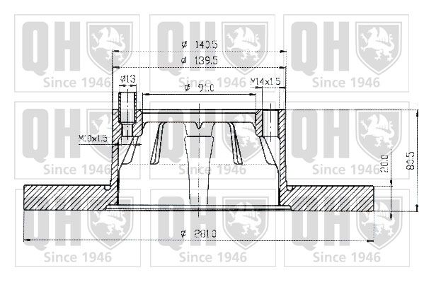 QUINTON HAZELL Тормозной диск BDC3585